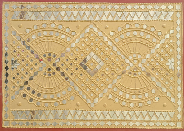 Geometric Artistry Diamond of Kutchi Art by Majikhan For Home Decor, Gifting Thumbnail