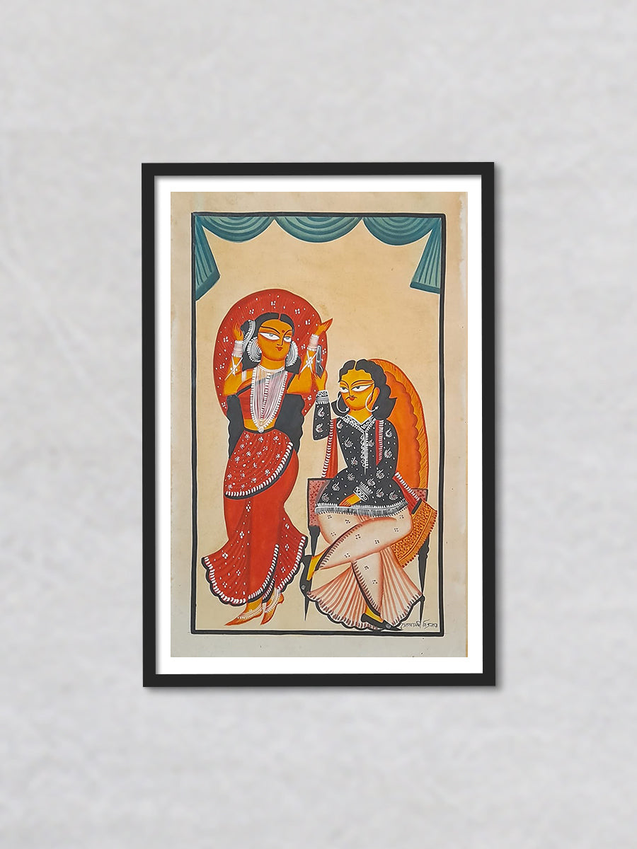 Gilded Encounters: The Allure of Artistry in Kalighat Painting 