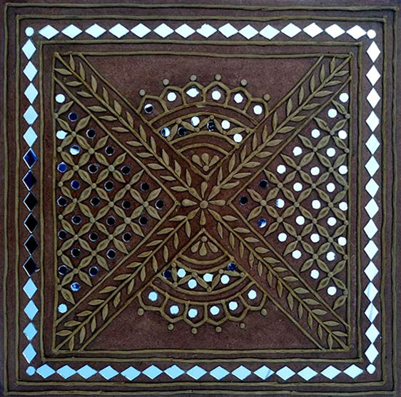 Glorious Reflections: Lippan Kaam Artwork by Nalemitha For Home Decor, Gifting Thumbnail