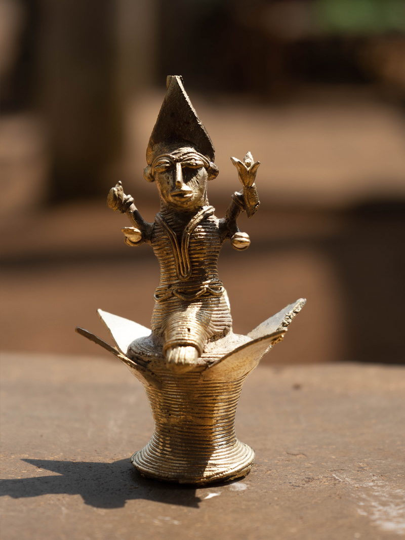 Goddess Lakshmi: Dhokra Handicraft by Kunal Rana