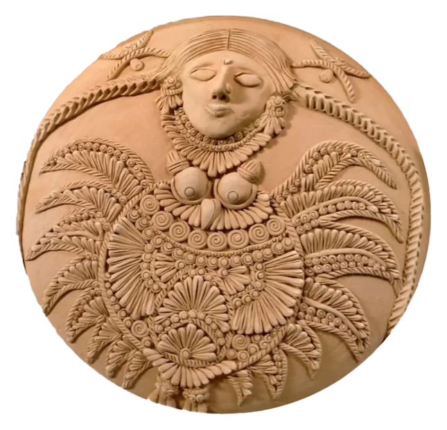 Goddess Lakshmi's Serenity Terracotta art by Dolon Kundu Thumbnail