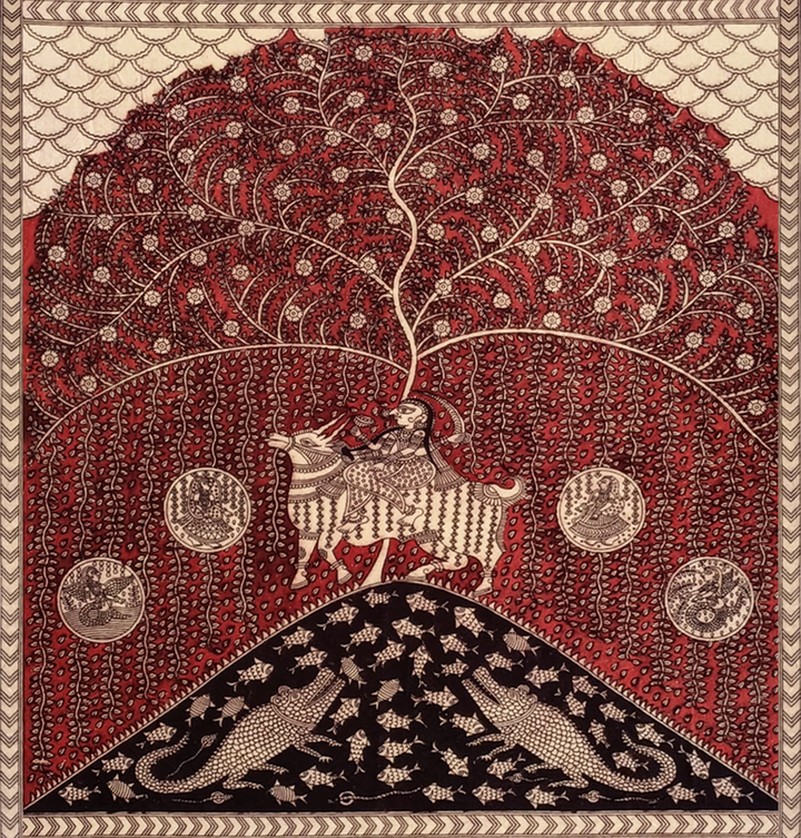 Goddess Meldi Mata Ni Pachedi By Dilip Chitara For Home Decor Thumbnail