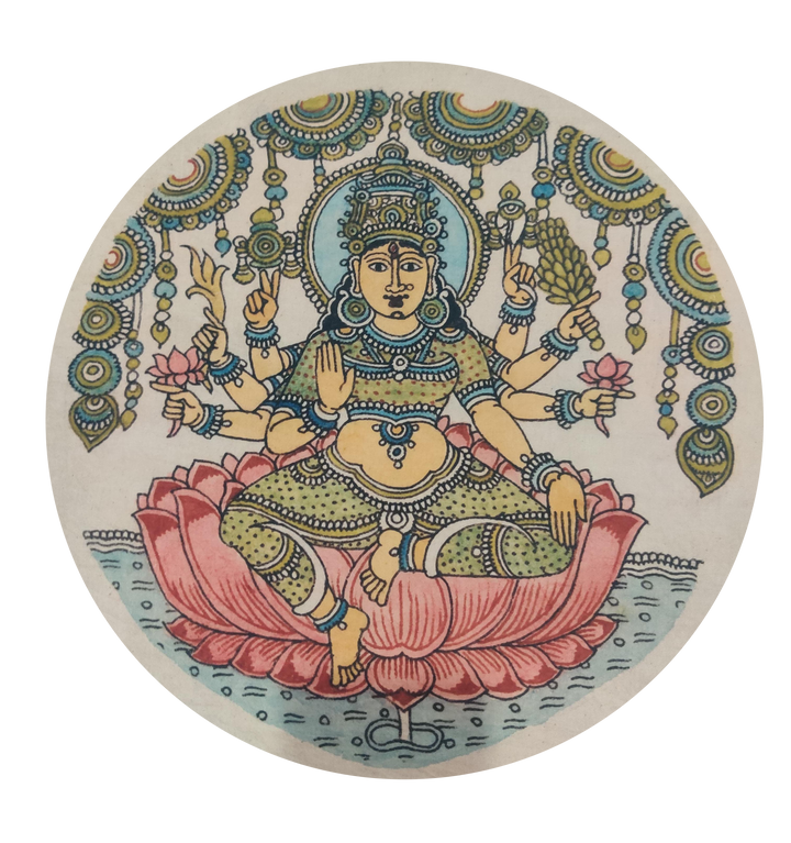 Goddess of Fortune in Kalamkari by Harinath N Thumbnail