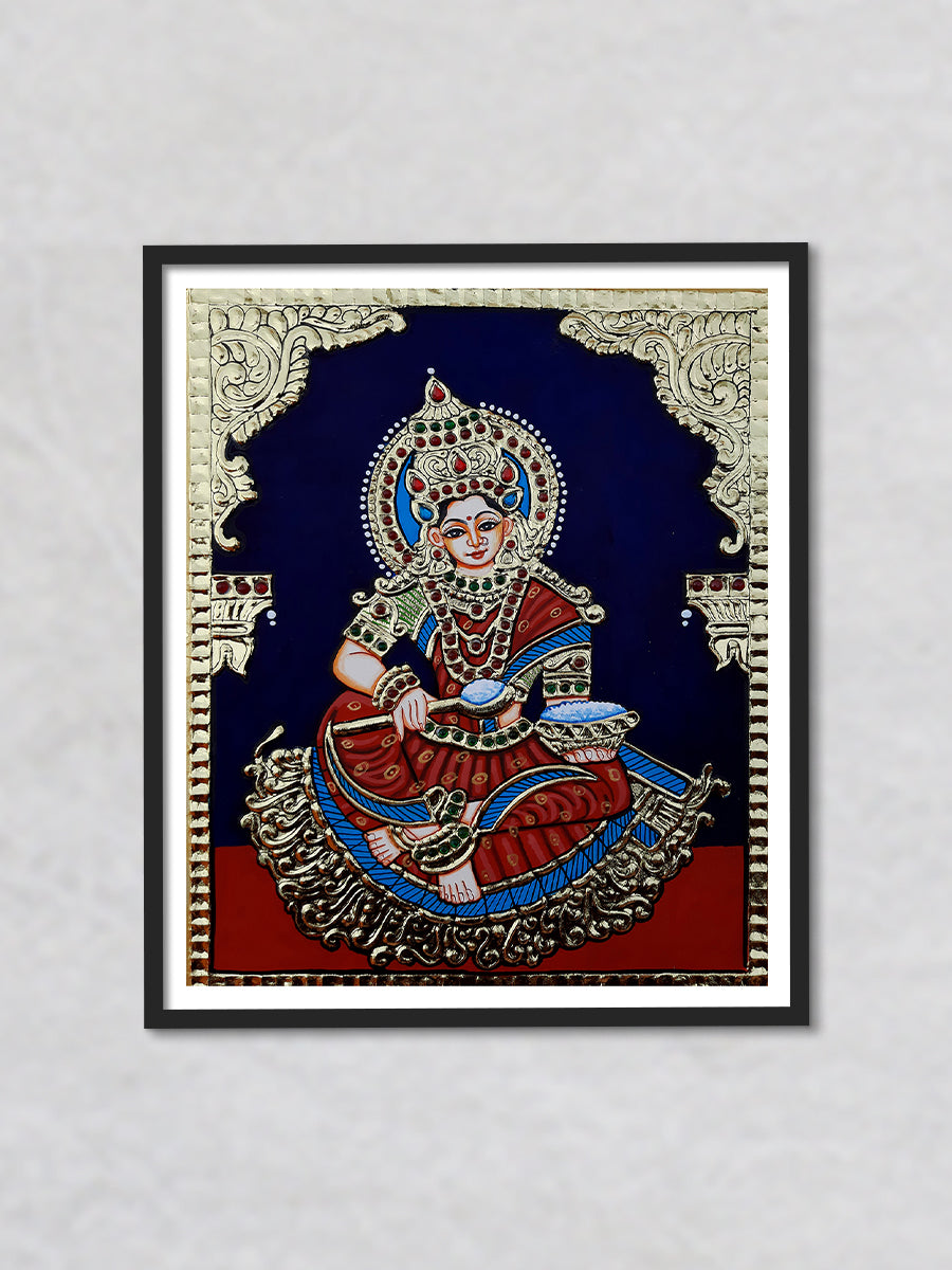 Goddess Annapurna, Tanjore Art by Sanjay Tandekar