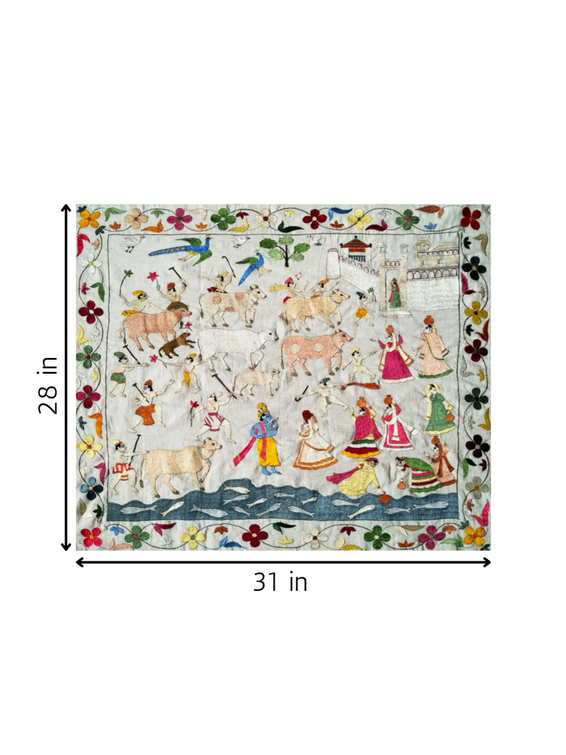 Godhuli in Chamba Rumaal Embroidery for sale