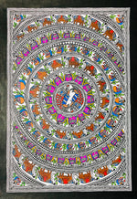 Buy Godna Art, Madhubani Painting by Ambika Devi