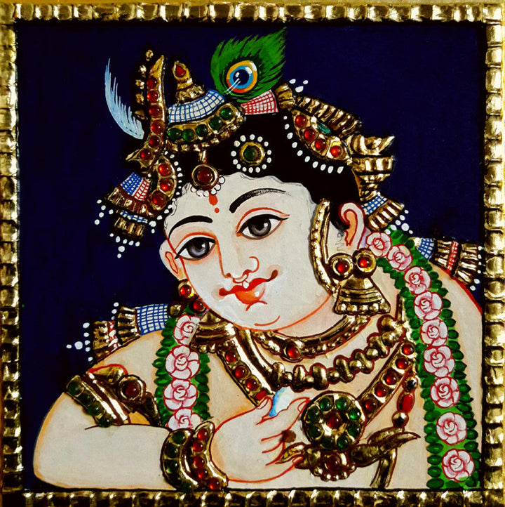 Gopal, Tanjore Painting by Sanjay Tandekar Thumbnail