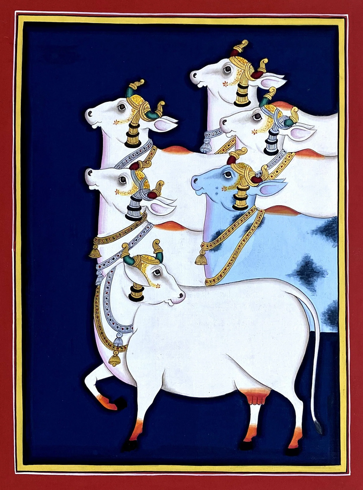 Gopashtami Pichwai Painting by Dinesh Soni Thumbnail