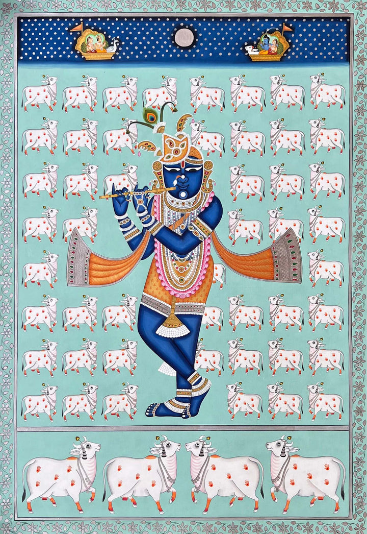Echoes of Shrinathji: A Musical Pichwai with Cow Herd by Naveen Soni Thumbnail