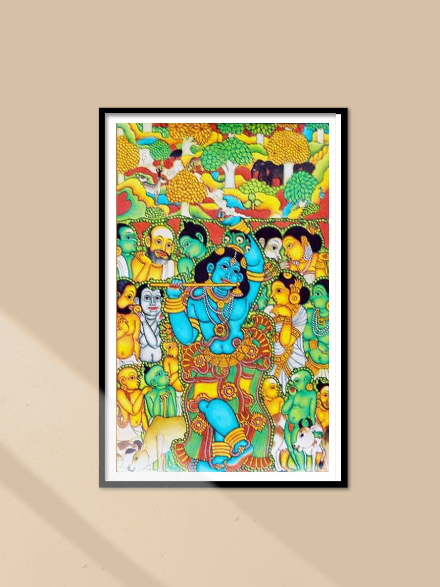 Shop Govardhana Leela in Kerala Mural by Jijulal