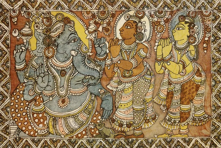 Graceful Ganesh: Kalamkari painting by Sudheer Thumbnail