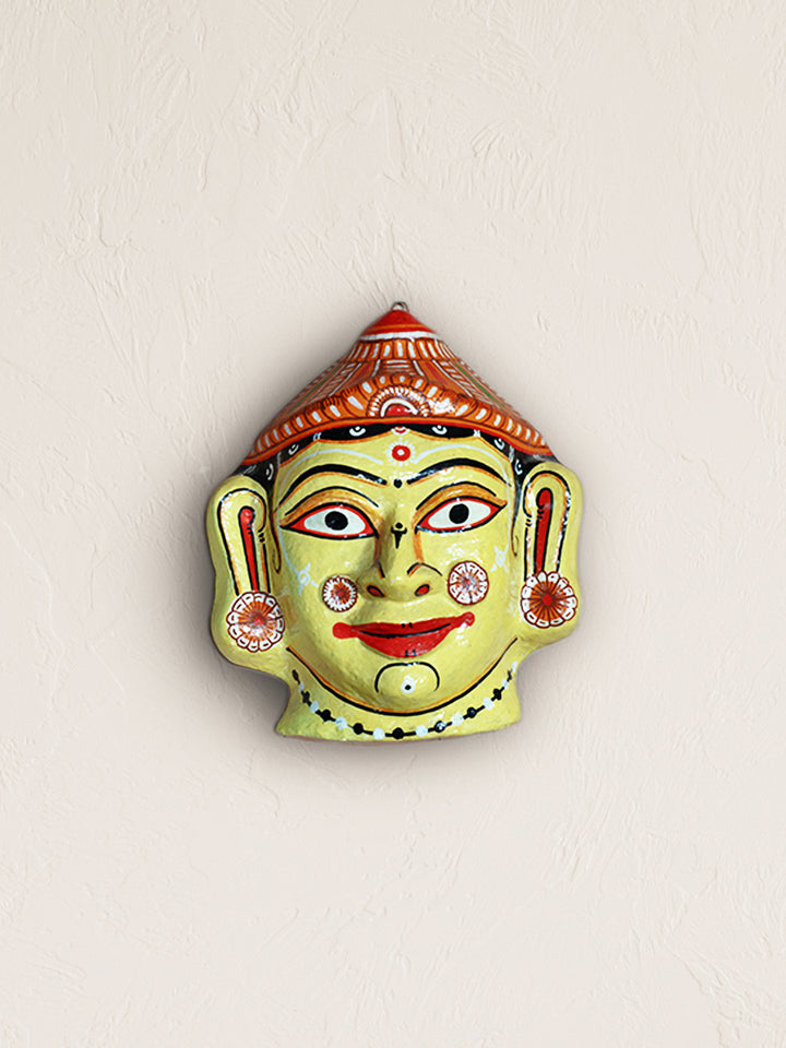 Graceful Reverie: Sita's Face Paper Mache by Keshab Maharana Thumbnail