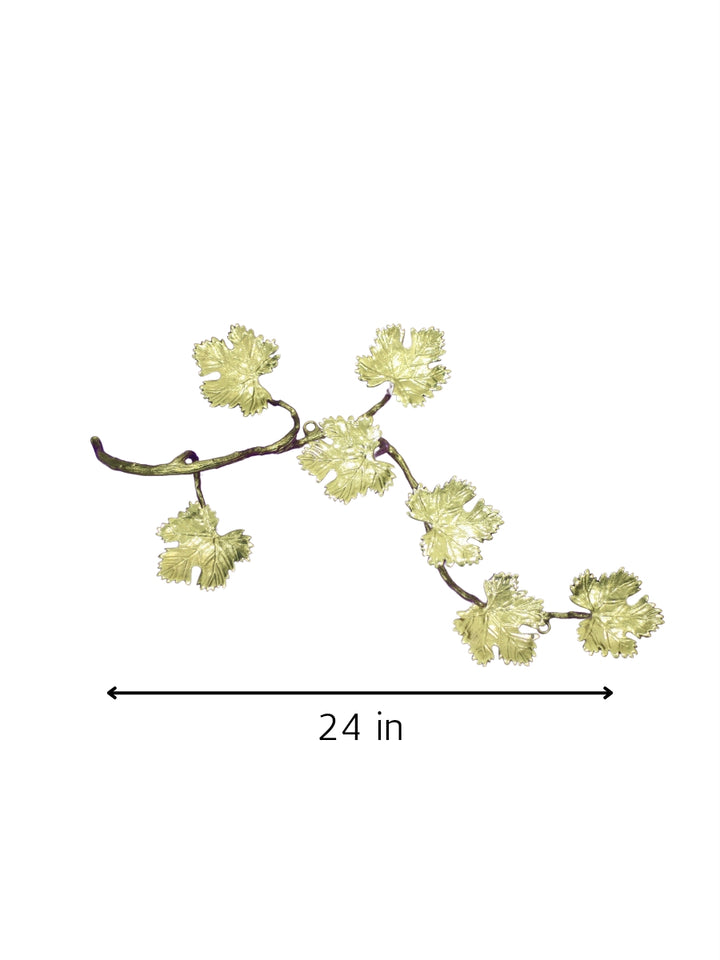 Grapevine candle stand 7 leaves in Brass work by Chanchal Chakraborty Thumbnail