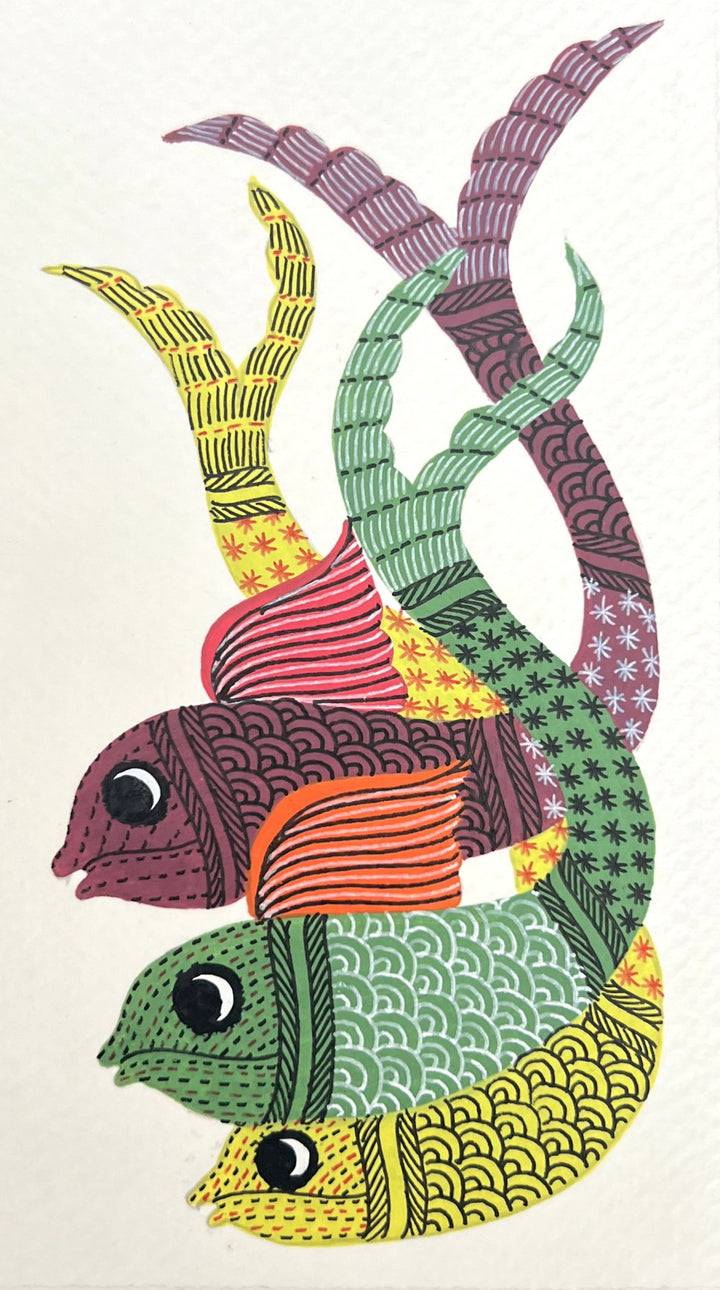 The Fish Reverie: Marine Tales In Gond by Kailash Pradhan Thumbnail