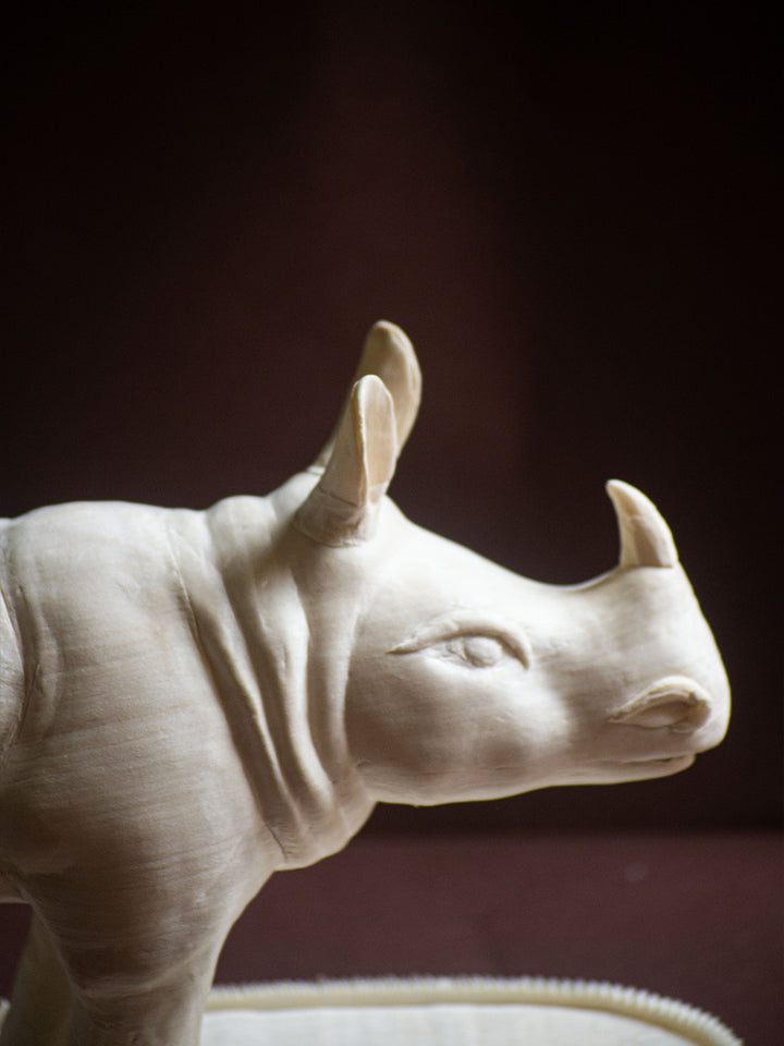 Guardian of the Wild: A Majestic Carving of Rhinoceros by Arup Malakar Thumbnail