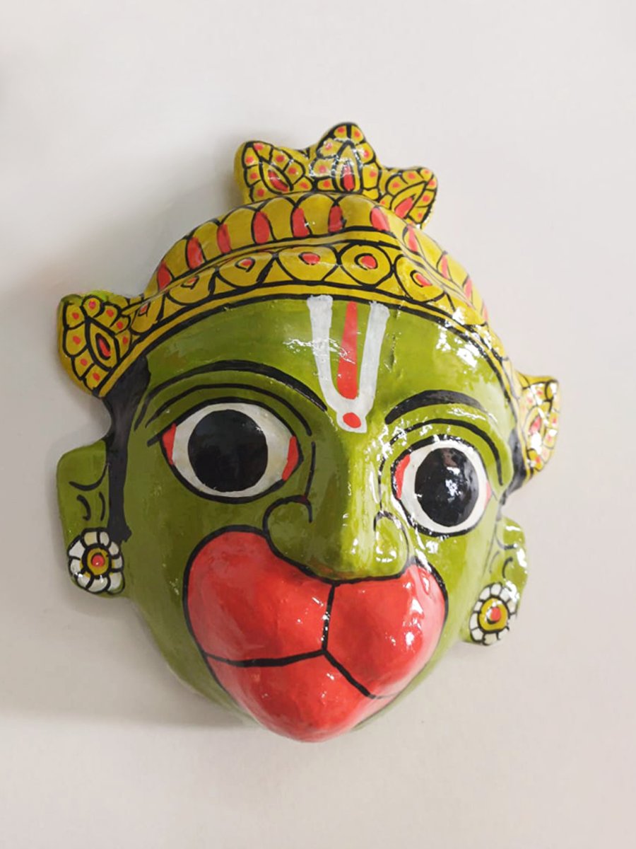 Hanuman Ritual Mask Cheriyal Hanuman Wall masks for Sale in India