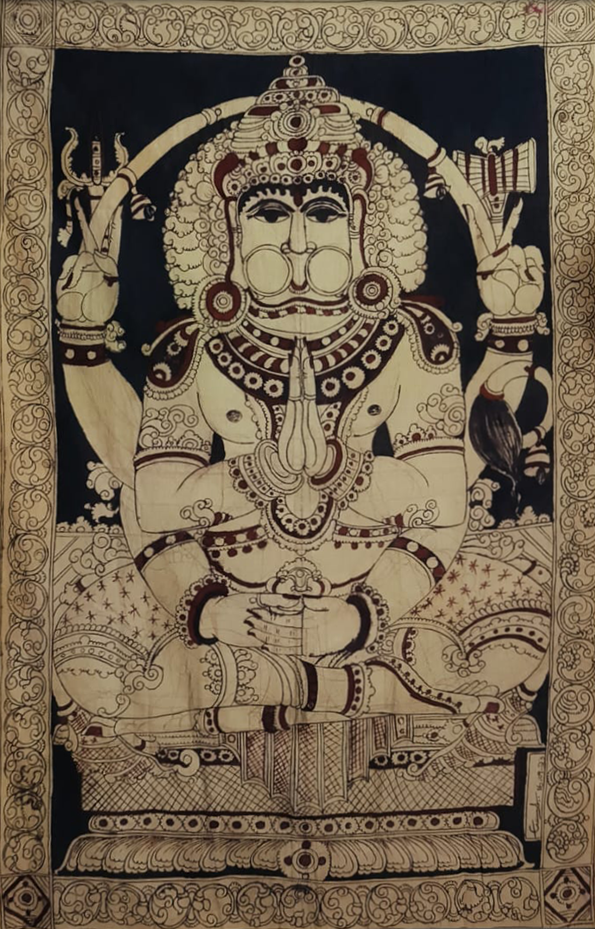 Hanuman in Kalamkari by Kanukurthi Guna Sekhar Sai Thumbnail