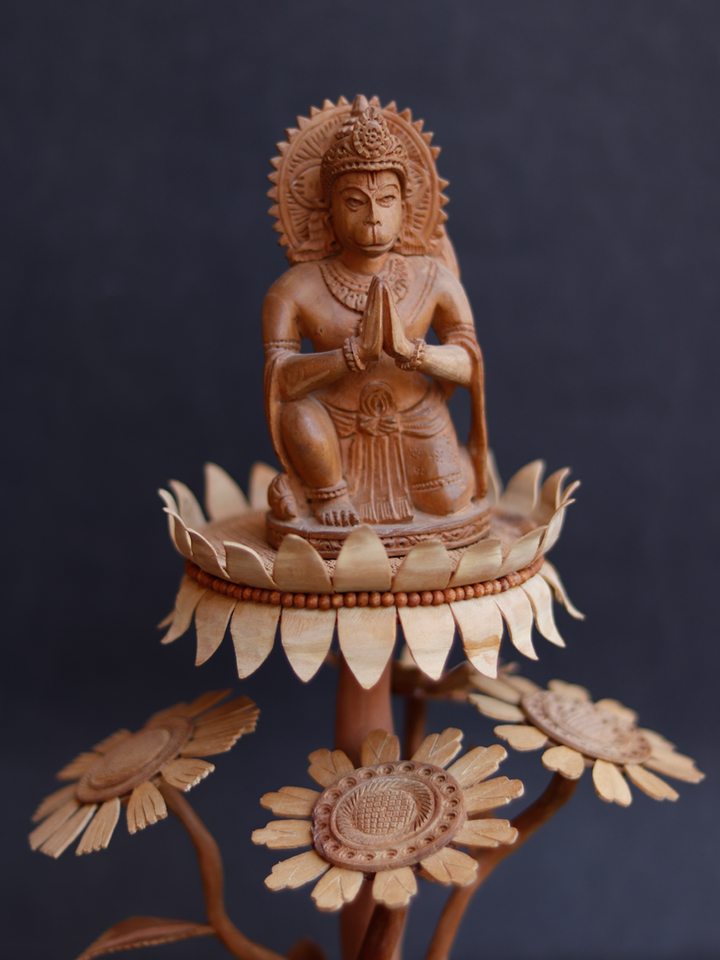 Hanumanji in Sandalwood by Om Prakash Thumbnail