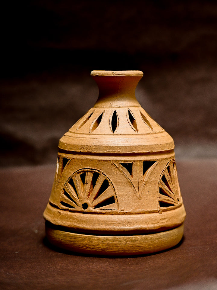 Harmony in Clay: Terracotta Model of Tea Light by Dolon Kundu Thumbnail