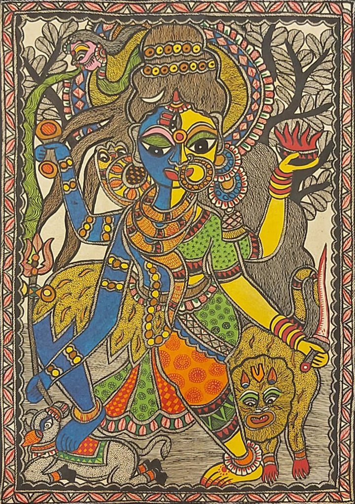 Harmony in Duality: The Fascinating Tale of Ardhanareshwar in Madhubani by Priti Karn Thumbnail