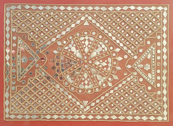 Harmony in Geru in Lippan work by Majikhan For Home Decor, Gifting Thumbnail
