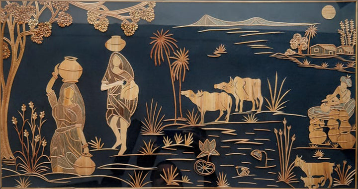 Harmony in Heritage: Natural Scenes in Sikki Art by Dhirendra Kumar Thumbnail