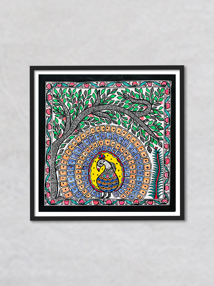 Harmony of Regal beauty – Elegance in Madhubani Art, Madhubani Painting by Ambika Devi