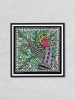 Harmony of the Forest Regal Beauty in the Woods, Madhubani Painting by Ambika Devi