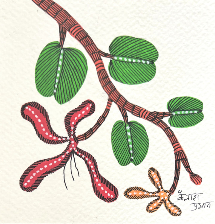 Harmony's Bloom in Gond by Kailash Pradhan Thumbnail