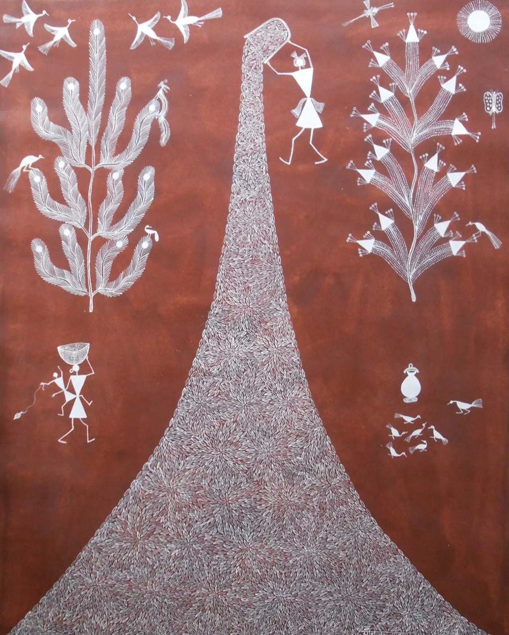 Harvest Symphony: Warli Painting by Anil Wangad