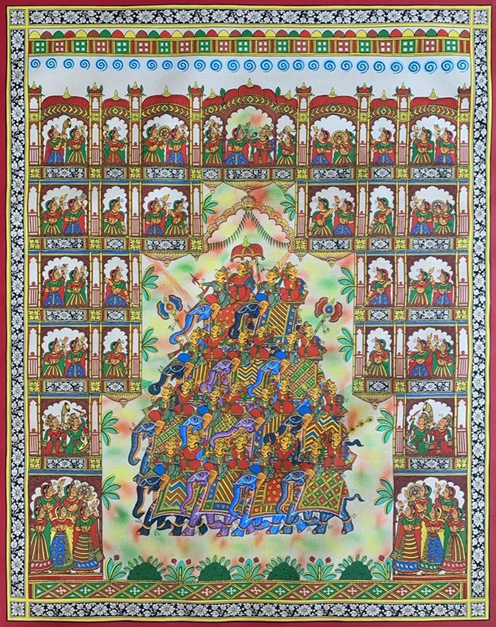 Holi Festival (Fagh): Phad Painting by Kalyan Joshi Thumbnail