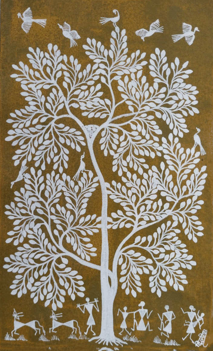 Human & Nature In Warli by Dilip Bahotha Thumbnail