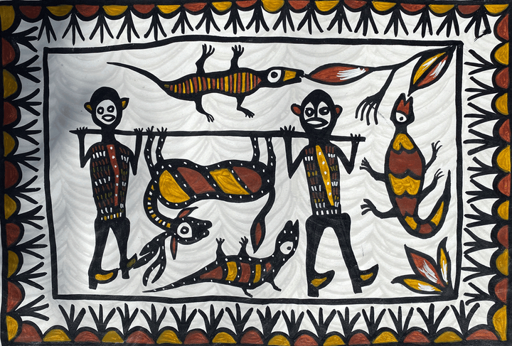 Hunters in Sohrai by Manikchand Mahto Thumbnail