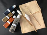 Kalamkari DIY kit for Masterclass , 4 Colours with prepared cloth and Bamboo Pens