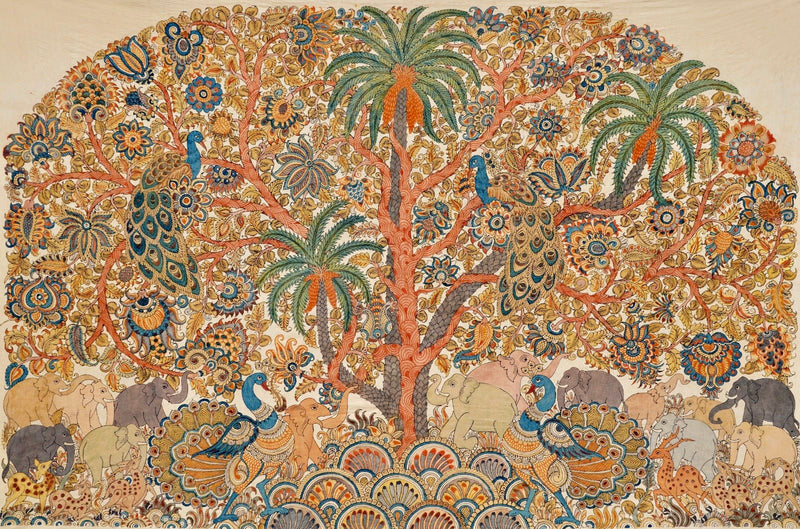 Tree of Life : Kalamkari painting by Harinath.N-Paintings by Master Artists