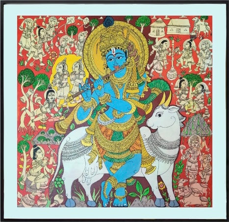 Krishna: Kalamkari painting by Harinath.N for sale