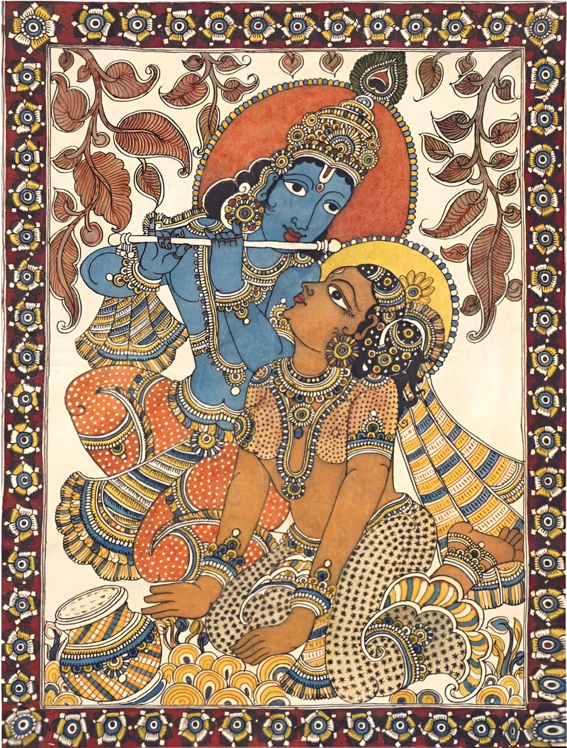 Buy Radha Krishna: Kalamkari painting by Harinath.N