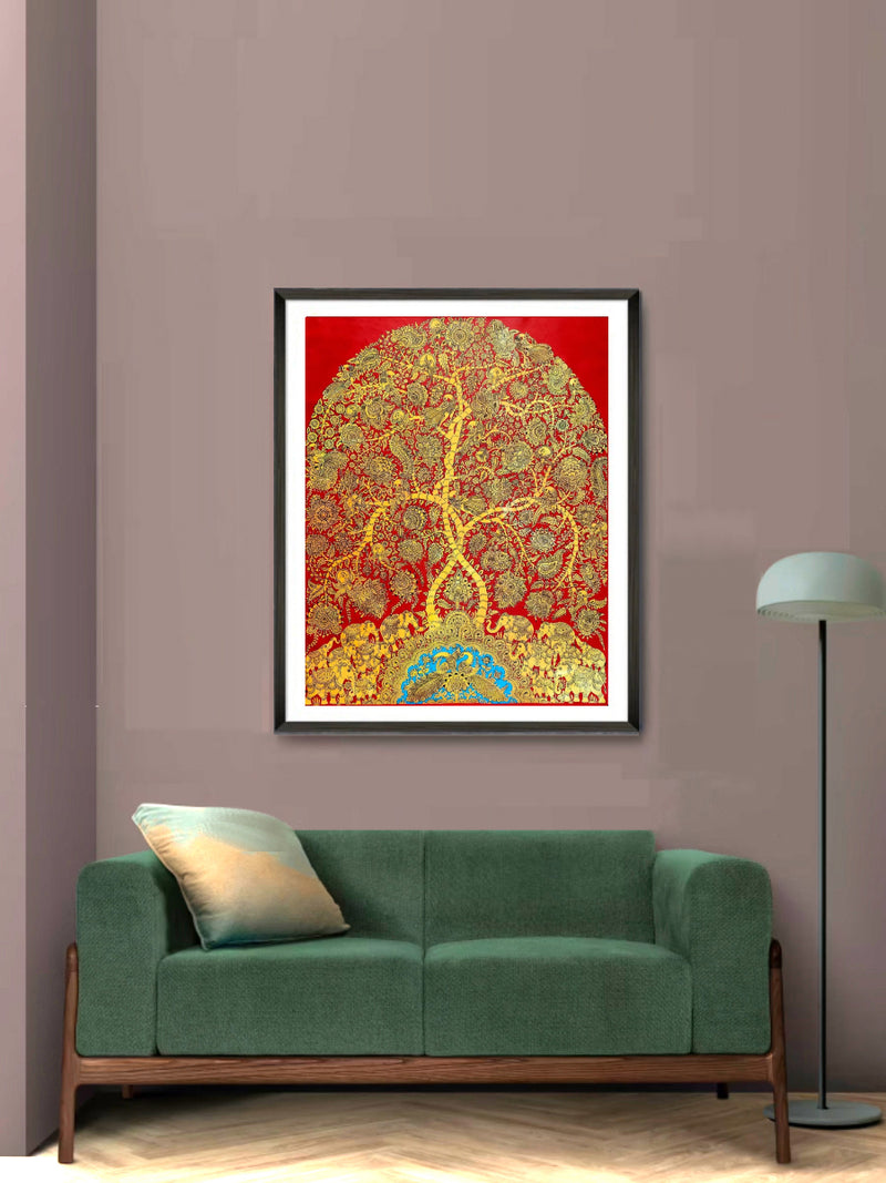 Tree of Life: Kalamkari painting 
