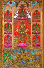 Ashta Lakshmi: Kalamkari Painting by Harinath.N