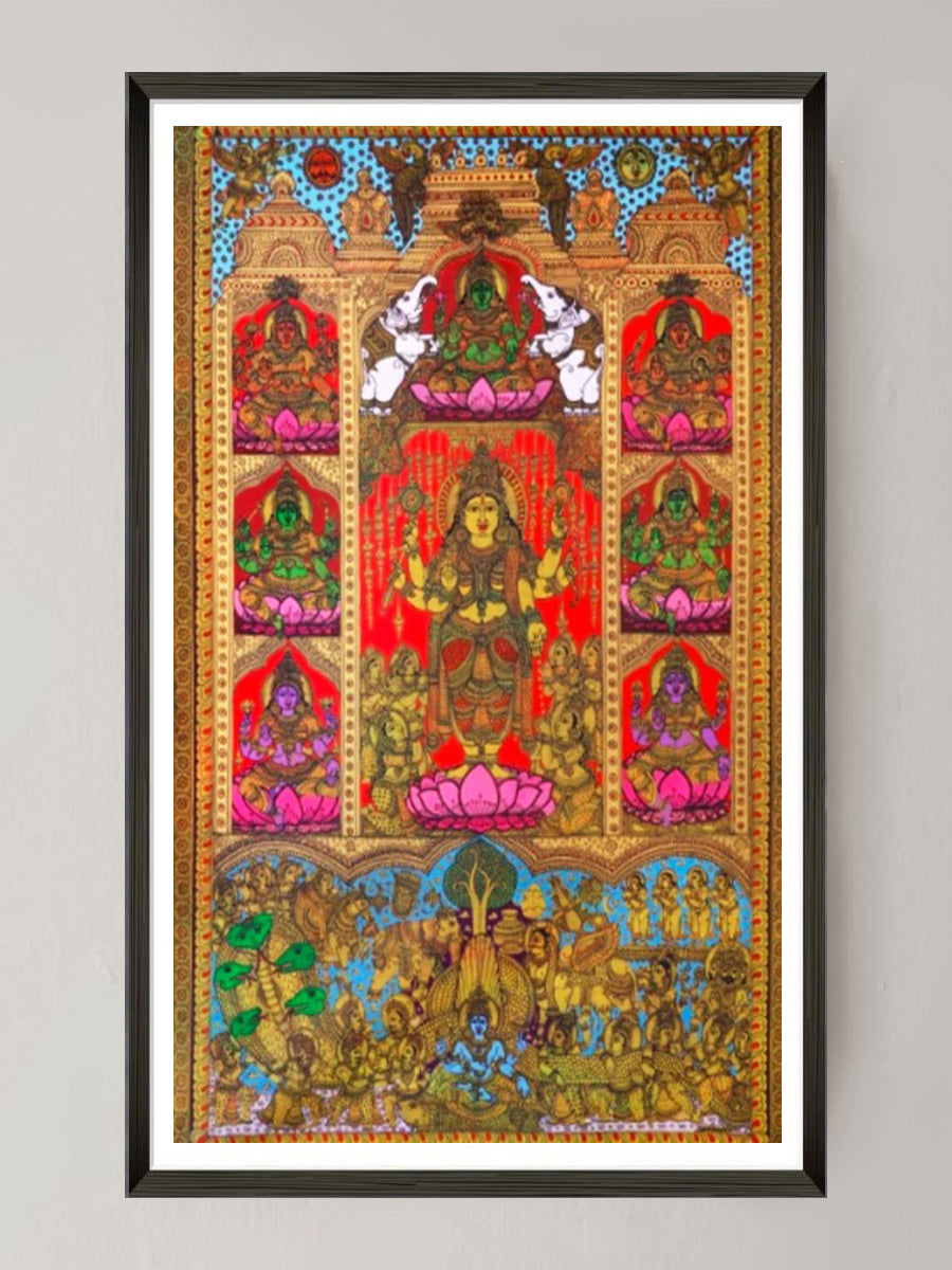 Ashta Lakshmi: Kalamkari Painting by Harinath.N for sale