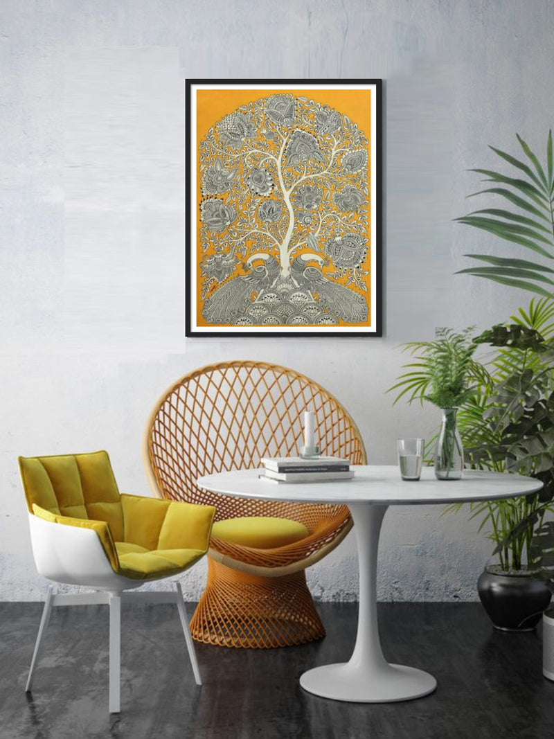 Tree of Life: Kalamkari Painting by Master artist  Harinath.N