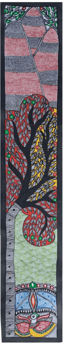 Illustration of birds under a tree: Madhubani by Vibhuti Nath Thumbnail