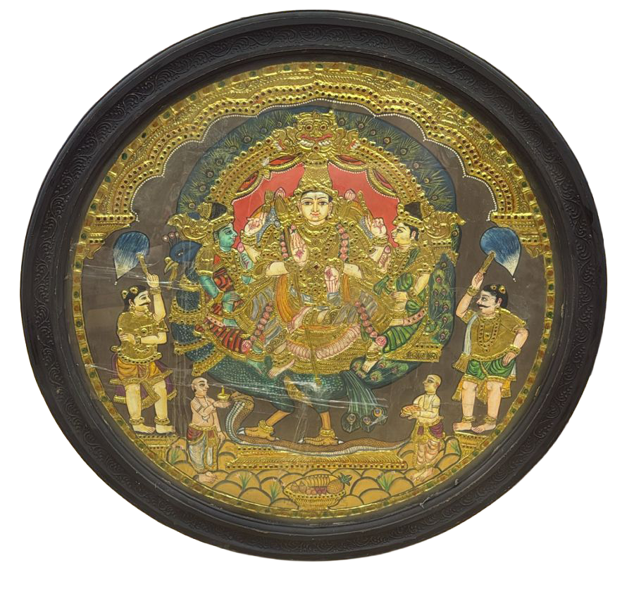 Shri Subramaneya in Antique Tanjore by Laxminatham Handicraft Thumbnail