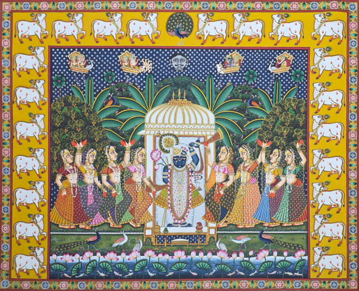 Sharad Poornima in Pichwai by Dinesh Soni Thumbnail