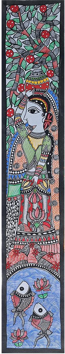 Imagery of a woman carrying a pot: Madhubani by Vibhuti Nath Thumbnail