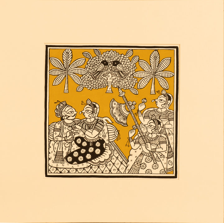 Imagery of couples along with maids: Phad by Kalyan Joshi Thumbnail