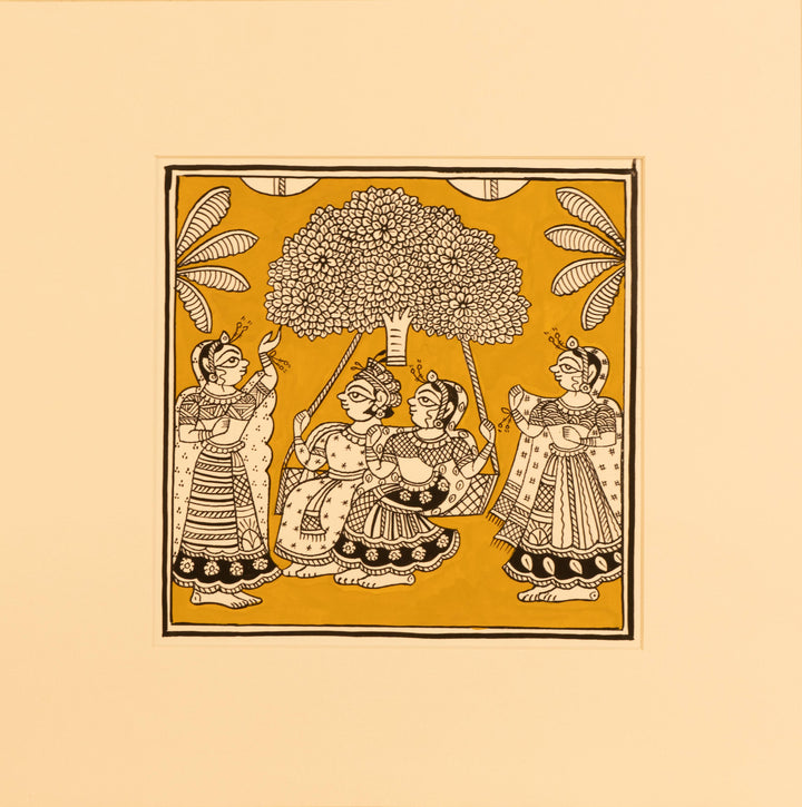 Imagery of royal couples sitting on a swing: Phad by Kalyan Joshi Thumbnail