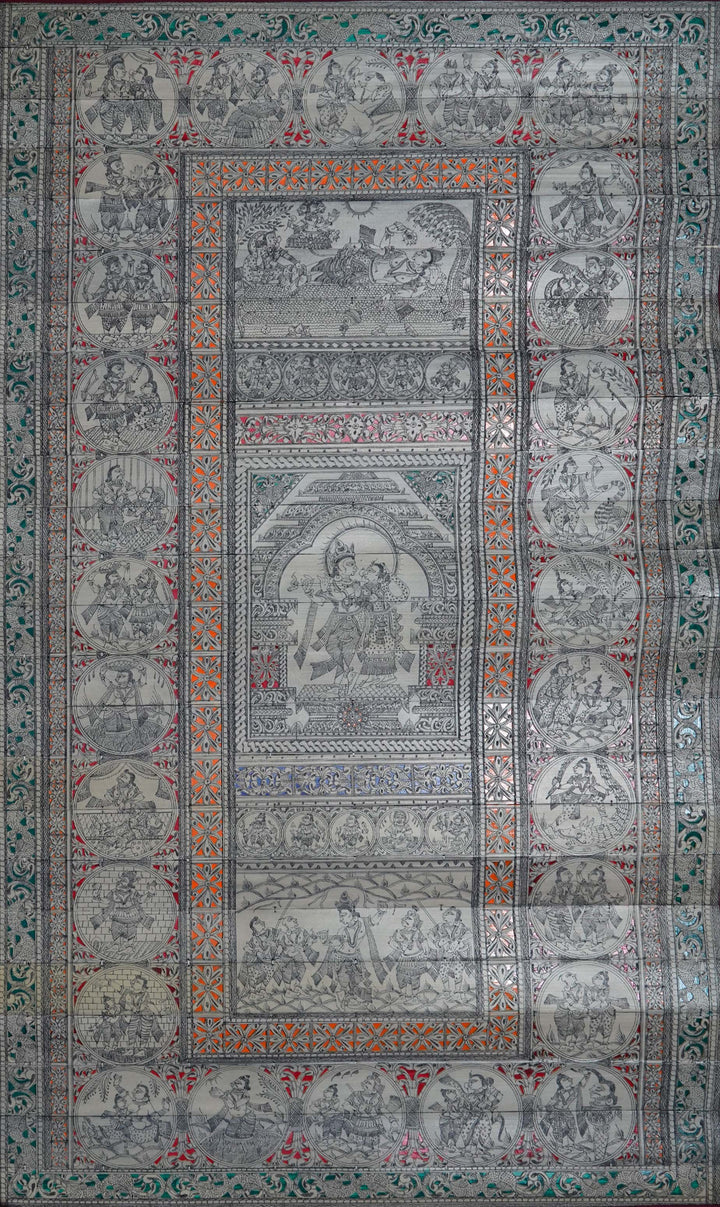 Ink-Stained Eternity: The Magical Monochrome Balance Talapatra Painting by Apindra Swain Thumbnail