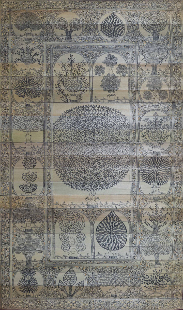 Intricate Tapestry : Trees of Astonishment Talapatra Painting by Apindra Swain Thumbnail