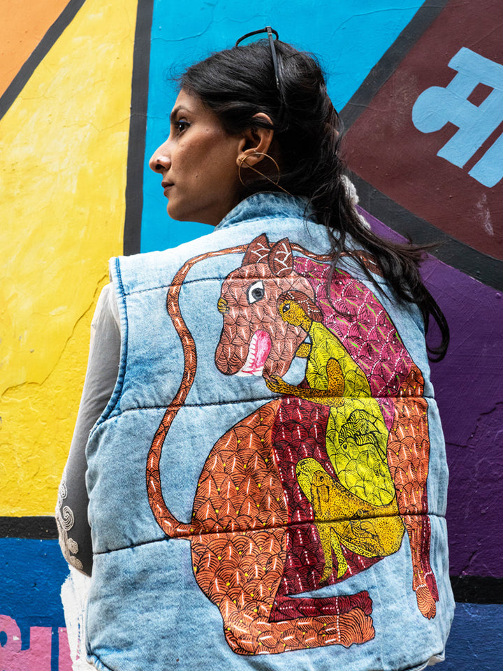 Tigress in Gond Art by Sukhiram Ji Thumbnail